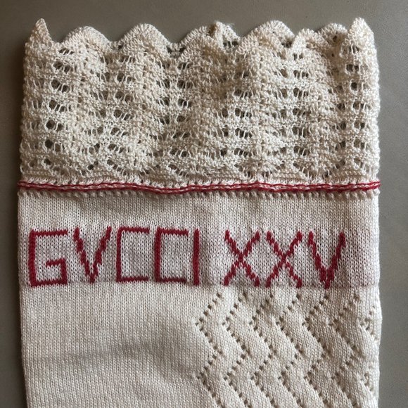 Gucci GVCCI XXV Cotton Knit Socks in Ivory - Picture 5 of 5